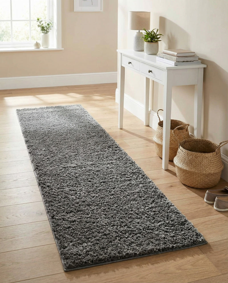 Cozy Comfort Shag Collection Area Rug - Haven (Pebble Gray) Runner Pebble Gray  lifestyle 29