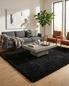 Eternal Plush Oasis Collection Area Rug -  Tranquility (Onyx Black) Rectangle Onyx Black  lifestyle 7