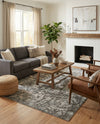 Horizon Collection Area Rug -  Zenith Rectangle Gray  lifestyle 38