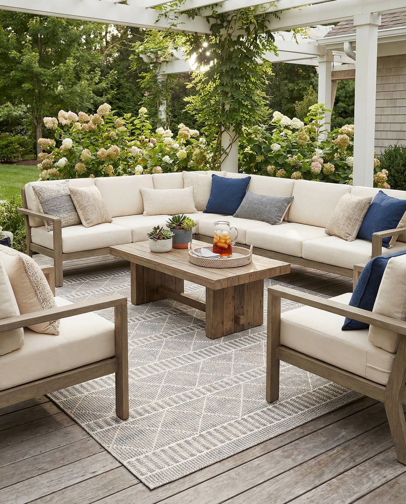 Savannah Pergola Collection Area Rug -  Glade Rectangle Gray  lifestyle 23