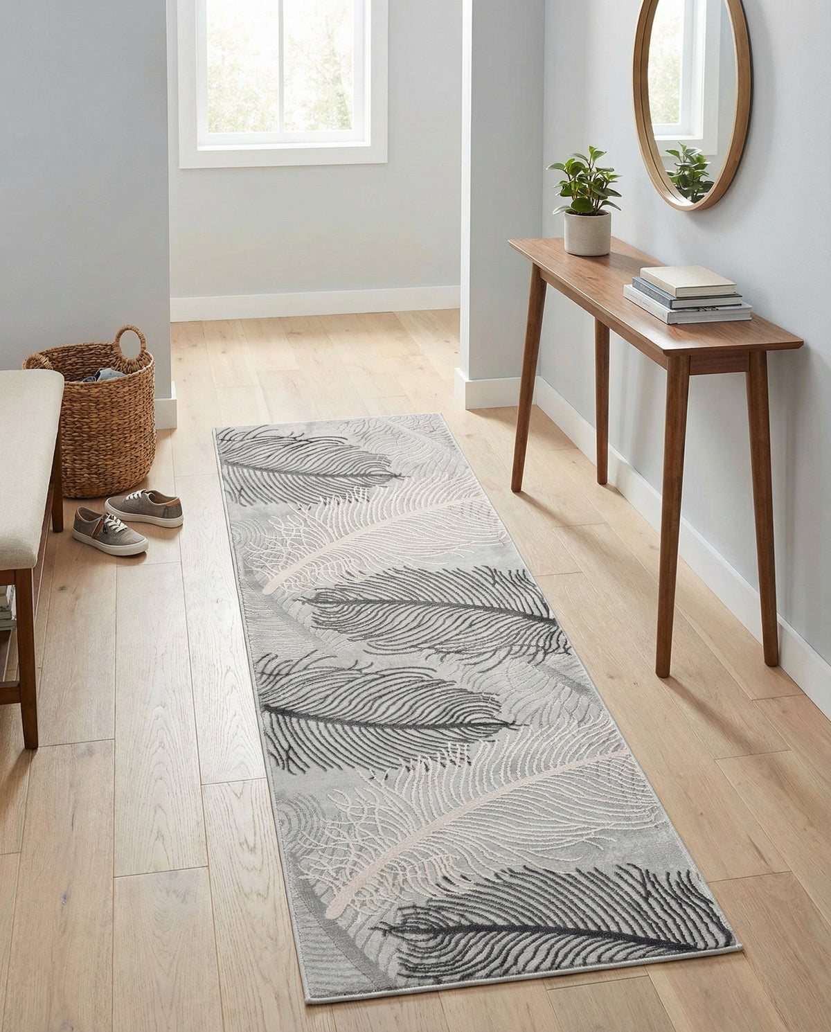 Bloomsbury Elegance Collection Area Rug -  Westminster Runner Gray  lifestyle 78