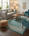 Soho Elegance Collection Area Rug -  Mercer (Turquoise) Rectangle Turquoise  lifestyle 9