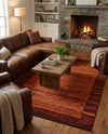Autumn Meadow Collection Area Rug -  Nutmegwood Rectangle Terracotta  lifestyle 12