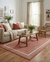 Terrace Fringe Collection Area Rug - Veranda (Rust Red) Rectangle Rust Red  lifestyle 5