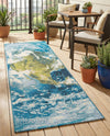Urban Terrace Collection Area Rug -  Pergola Runner Blue  lifestyle 58