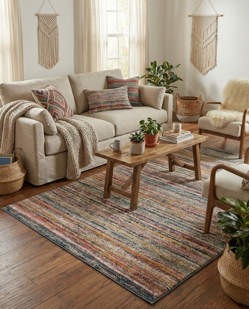 Jewel Oasis Collection Area Rug - Sapphire (Multi) Rectangle Multi  lifestyle 21