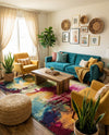 Marrakesh Elegance Collection Area Rug -  Draa Rectangle Multi  lifestyle 32