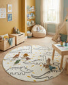 Wonder Tykes Collection Area Rug -  Jamboree Round Ivory  lifestyle 50