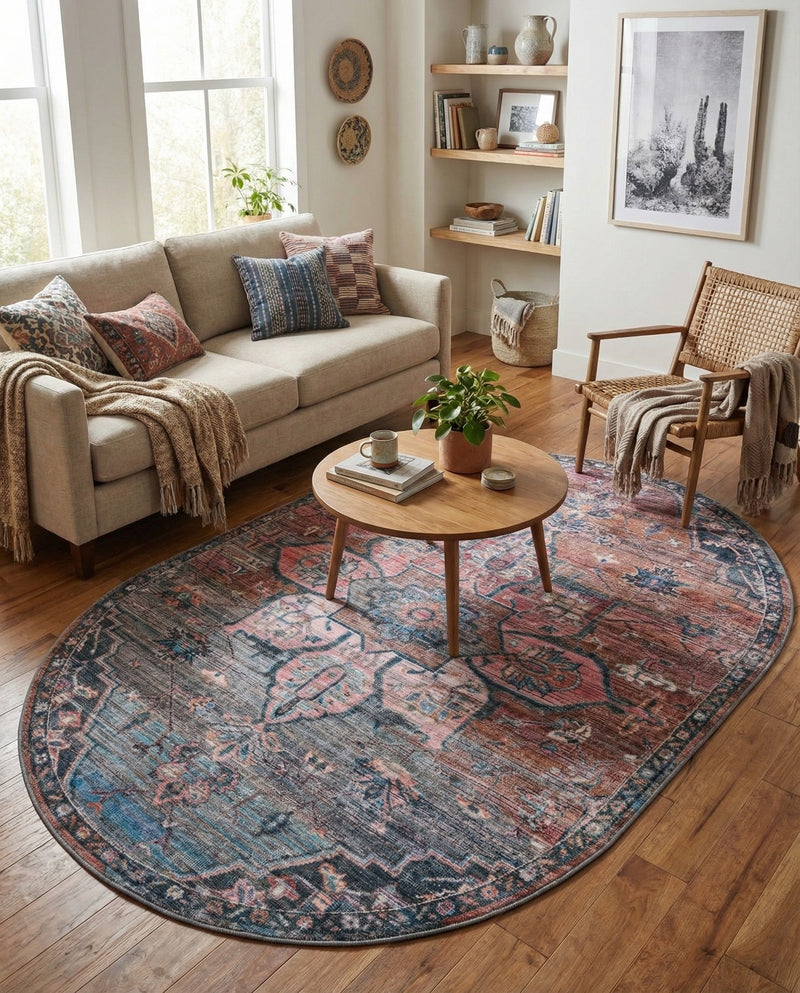 Vintage Memories Collection Area Rug -  Hindsight Oval Multi  lifestyle 53