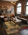 Bistro Lounge Collection Area Rug -  Lungo Rectangle Beige  lifestyle 14