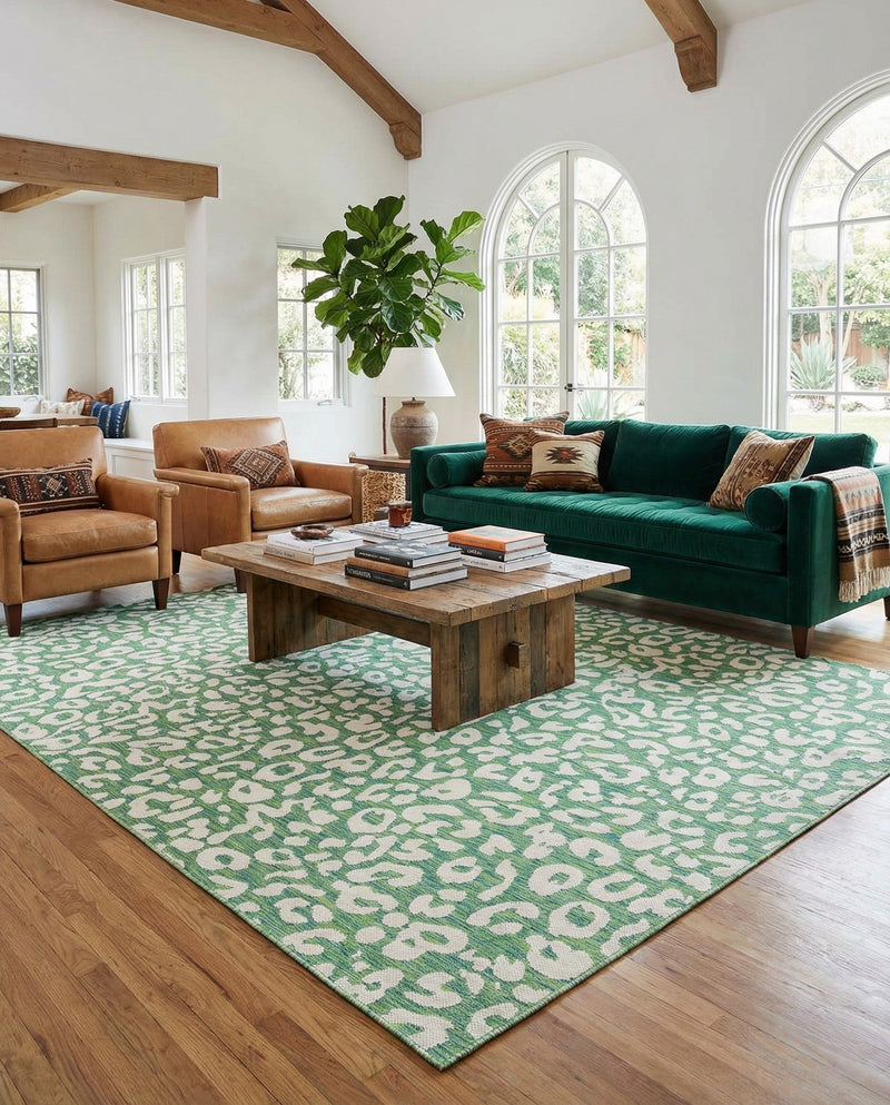 Savannah Escape Collection Area Rug -  Amazon (Green Blue) Rectangle Green Blue  lifestyle 29