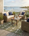 Seaside Haven Rugs Collection Area Rug - Sapphire (Green) Rectangle Green  lifestyle 8