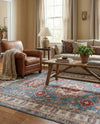Heritage Elegance Collection Area Rug -  Neuschwanstein Rectangle Light Blue  lifestyle 32