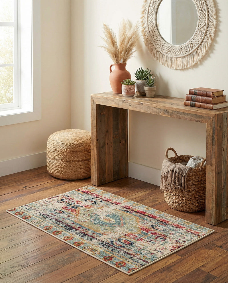 Sedona Vista Collection Area Rug -  Navajo Rectangle Blue  lifestyle 40