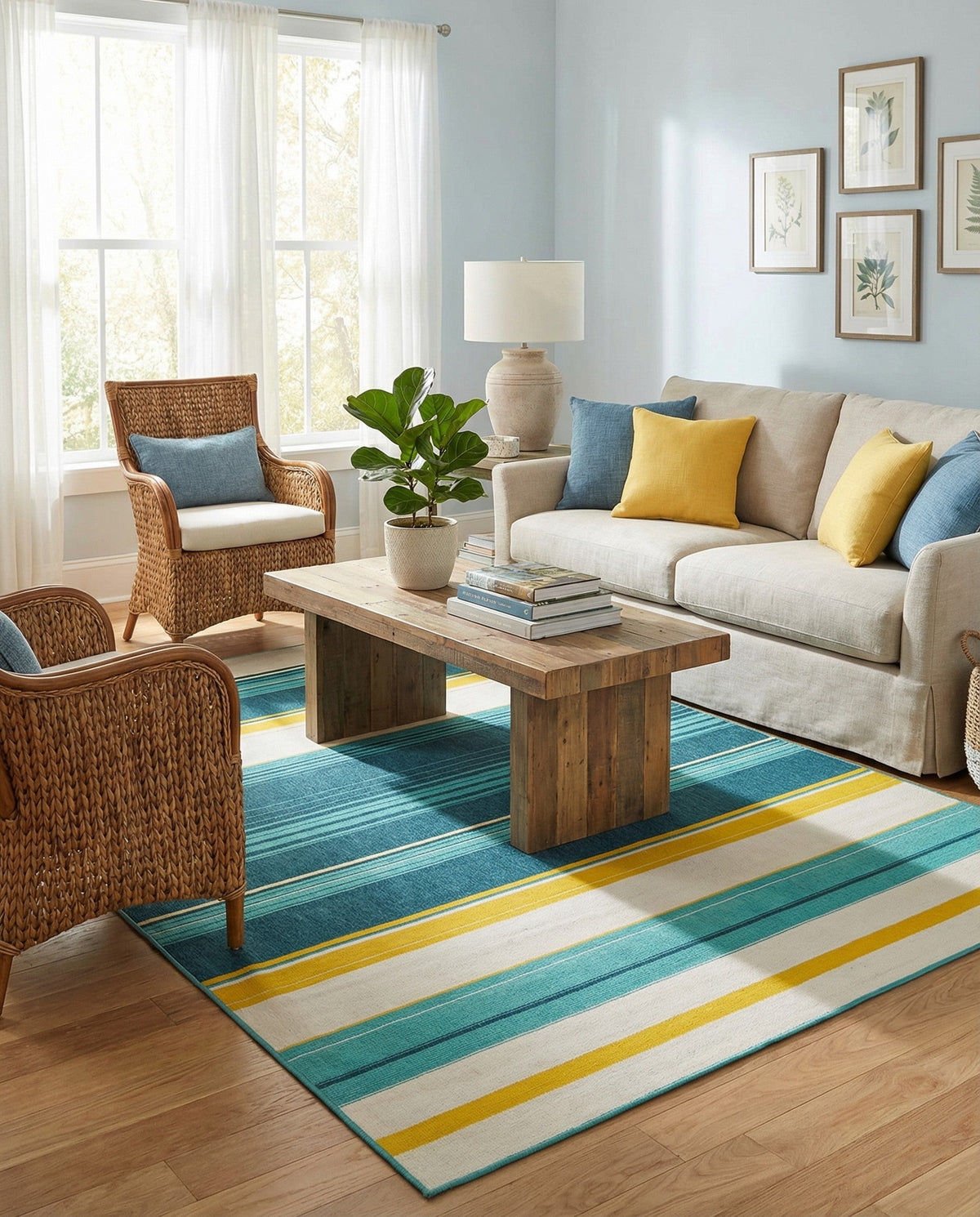 Terrace Fringe Collection Area Rug -  Veranda Rectangle Multi  lifestyle 8