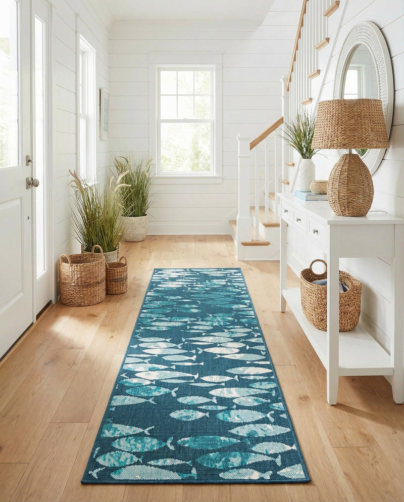 Seaside Haven Rugs Collection Area Rug -  Wavecrest Runner Blue  lifestyle 41