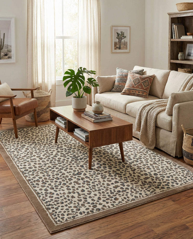 Savannah Sojourn Collection Area Rug - Serengeti Rectangle Brown  lifestyle 36