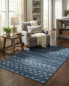 Garden Lattice Charm Collection Area Rug -  Pergola (Navy Blue) Rectangle Navy Blue  lifestyle 10