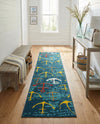 Seaside Haven Rugs Collection Area Rug -  Lighthouse Runner Navy Blue  lifestyle 73