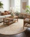Tribal Terrace Treasures Collection Area Rug -  Incan Isle (Natural) Oval Natural  lifestyle 80