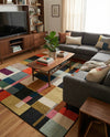 Outdoor Marrakesh Collection Area Rug -  Tangier Square Multi  lifestyle 52