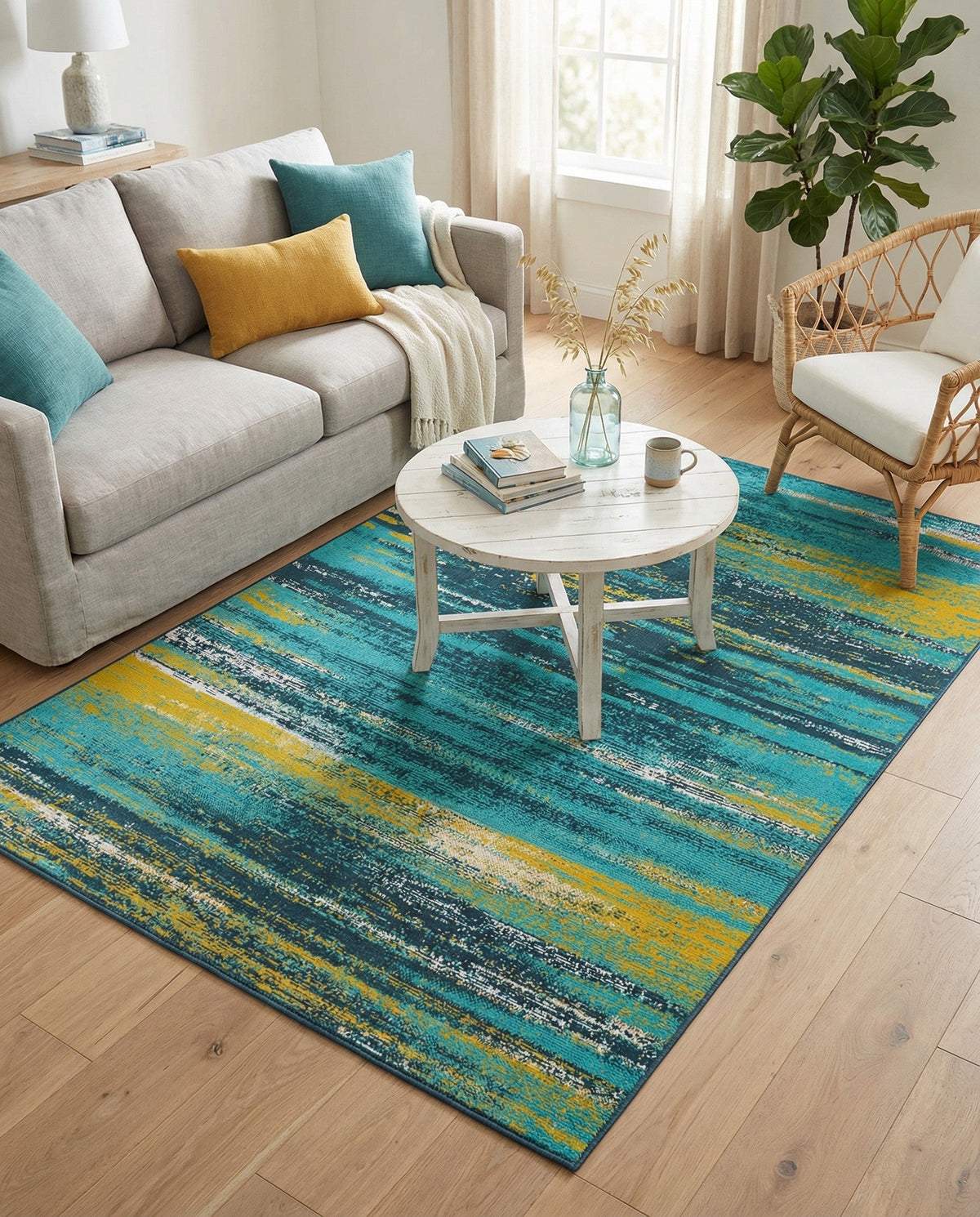 Seaside Haven Rugs Collection Area Rug -  Sandbar Rectangle Multi.Blue  lifestyle 10