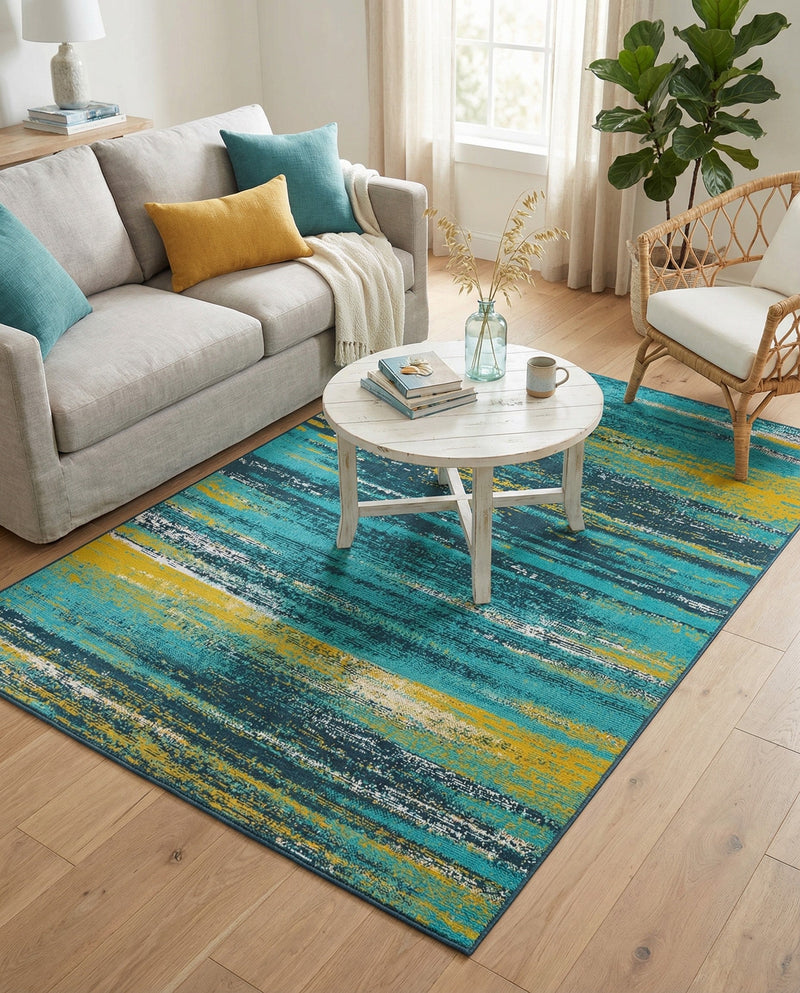 Seaside Haven Rugs Collection Area Rug -  Sandbar Rectangle Multi.Blue  lifestyle 10