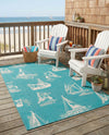 Seaside Haven Rugs Collection Area Rug -  Beachcomber Rectangle Teal  lifestyle 6