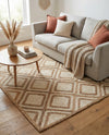 Woven Seaside Jute Collection Area Rug - Marina Rectangle Natural  lifestyle 19