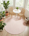 Jill Zarin Sedona Oasis Outdoor Collection Area Rug - Coconino (Pink Roses) Round Pink Roses  lifestyle 49