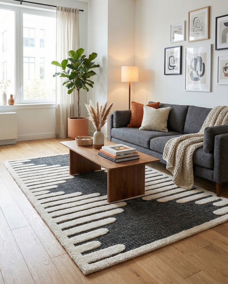 Monochrome Collection Area Rug -  Ash Rectangle Gray  lifestyle 7