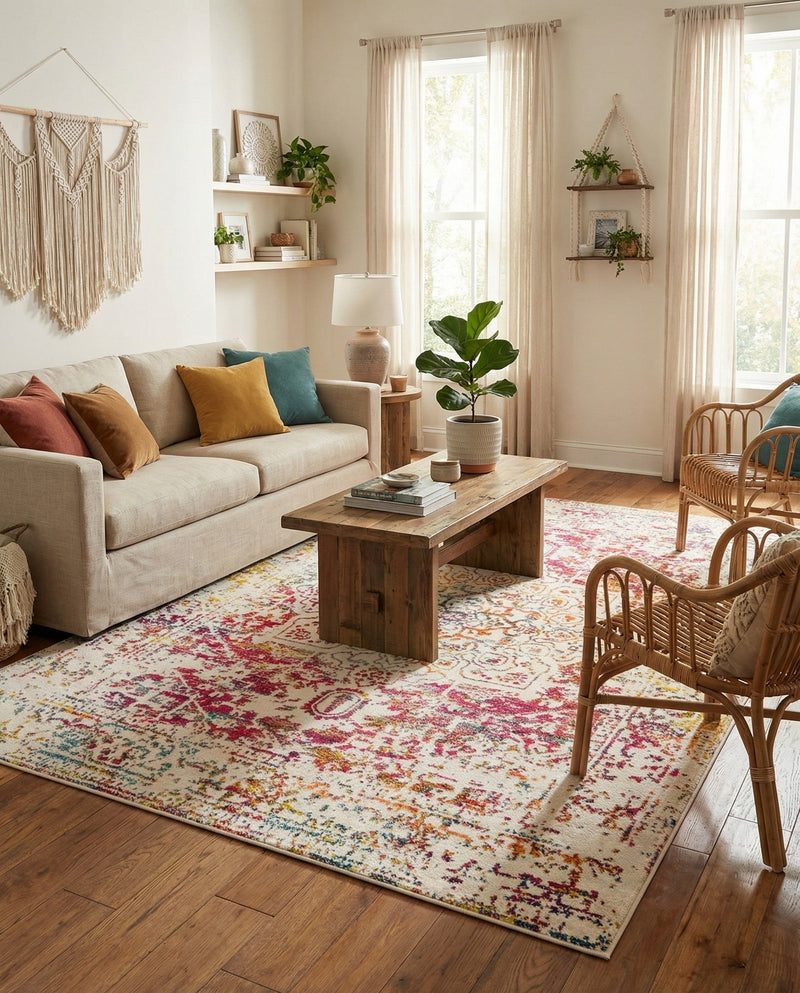 Georgetown Rugs Collection Area Rug - Dupont (Light Multi) Rectangle Light Multi  lifestyle 28