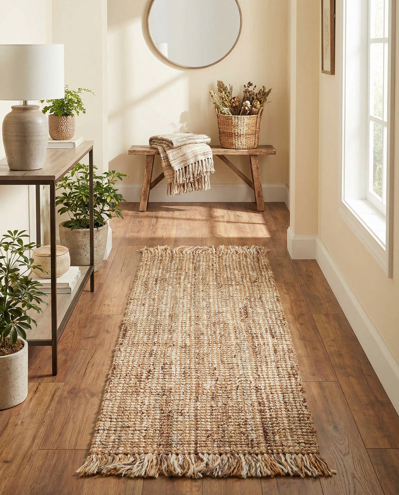 Savannah Jute Collection Area Rug - Tahoe Runner Natural  lifestyle 43