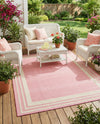 Bahama Breeze Outdoor Collection Area Rug -  Abaco Rectangle Pink  lifestyle 75