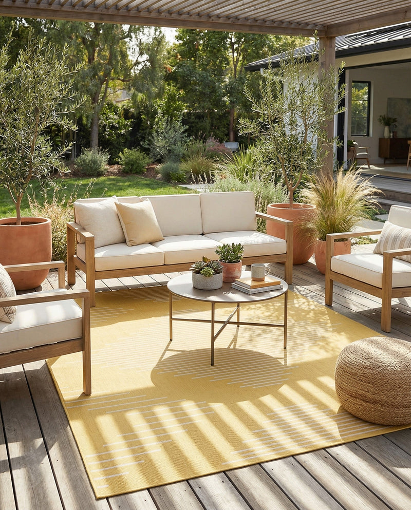Urban Terrace Collection Area Rug -  Chelsea (Yellow) Rectangle Yellow  lifestyle 10
