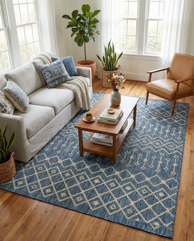 Savannah Pergola Collection Area Rug -  Pergola (Blue) Rectangle Blue  lifestyle 21