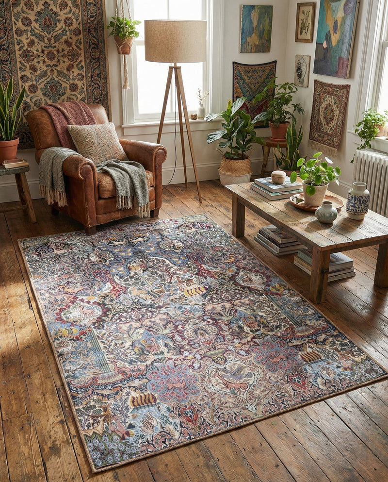 Heritage Elegance Collection Area Rug -  Louvre Rectangle Multi  lifestyle 9
