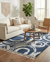 Sahara Chic Collection Area Rug -  Nubia Rectangle Blue  lifestyle 59