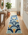 Caribbean Terrace Collection Area Rug -  Barbados Runner Blue  lifestyle 42