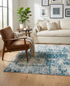 Bloomsbury Elegance Collection Area Rug -  Belgravia Rectangle Blue  lifestyle 37