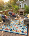 Caribbean Terrace Collection Area Rug -  Tobago Rectangle Ivory  lifestyle 41