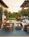 Seaside Serenity Collection Area Rug - Veranda (Teal) Rectangle Teal  lifestyle 15