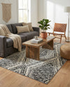 Marrakech Mosaic Collection Area Rug -  Medina Rectangle Black and White  lifestyle 15