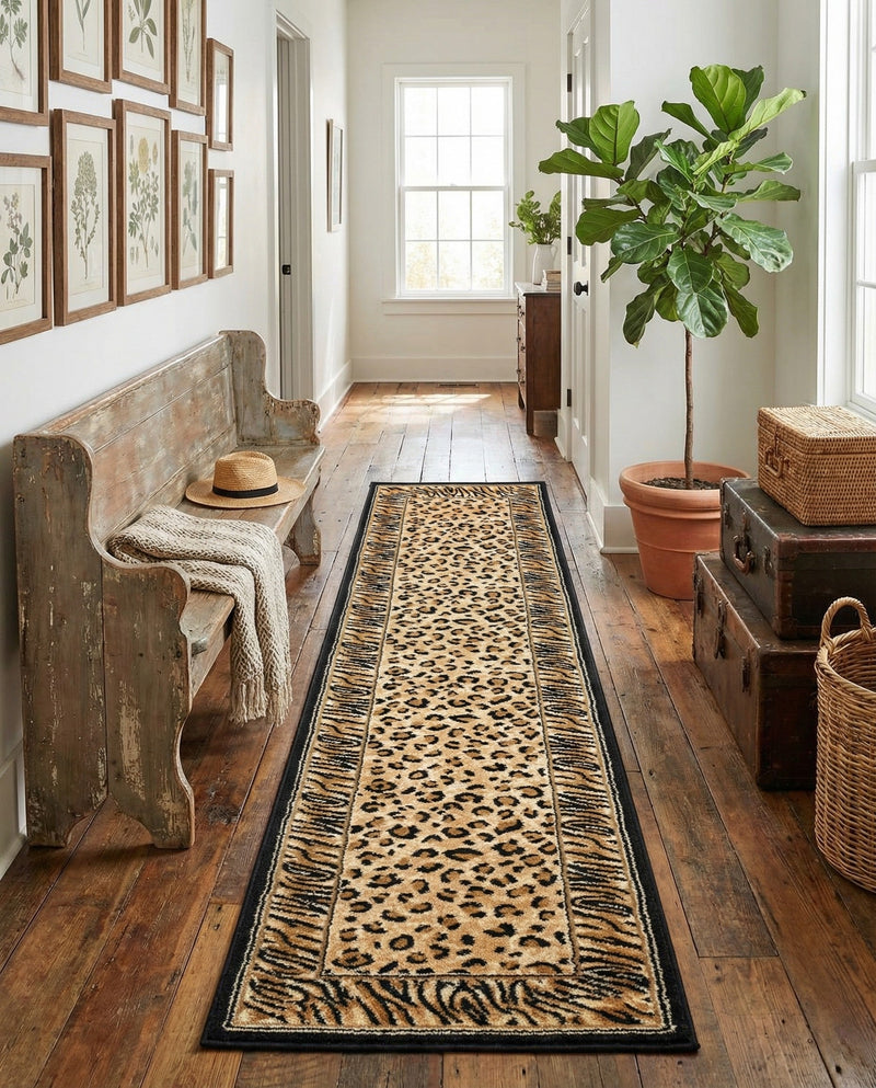 Savannah Sojourn Collection Area Rug -  Chobe Runner Light Brown  lifestyle 27