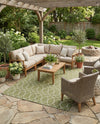 Savannah Pergola Collection Area Rug -  Pavilion (Green) Rectangle Green  lifestyle 10