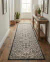 Tribal Terrace Treasures Collection Area Rug - Mayan Marina (Charcoal Gray) Runner Charcoal Gray  lifestyle 68