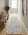 Marrakech Lattice Collection Area Rug - Medina (Light Gray) Runner Light Gray  lifestyle 51