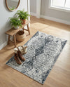 Aegean Elegance Washables Collection Area Rug -  Naxos Rectangle Black and White  lifestyle 35