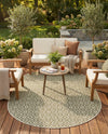 Urban Oasis Rugs Collection Area Rug -  Rooftop (Green) Oval Green  lifestyle 52