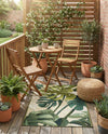 Seaside Blooms Collection Area Rug -  Ivy Rectangle Green  lifestyle 18